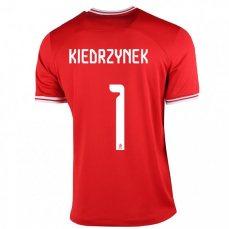 Kandiny Homme Maillot Pologne Katarzyna Kiedrzynek #1 Rouge Tenues Extérieur 22-24 T-shirt