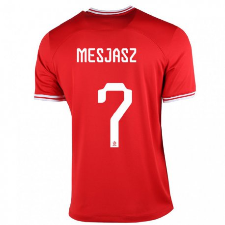 Kandiny Homme Maillot Pologne Malgorzata Mesjasz #7 Rouge Tenues Extérieur 22-24 T-shirt