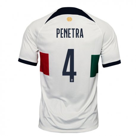 Kandiny Homme Maillot Portugal Alexandre Penetra #4 Blanc Tenues Extérieur 22-24 T-shirt