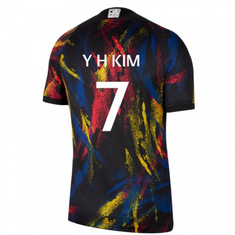 Kandiny Homme Maillot Corée Du Sud Kim Yong Hak #7 Multicolore Tenues Extérieur 22-24 T-shirt