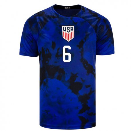 Kandiny Homme Maillot États-unis Trinity Rodman #6 Bleu Royal Tenues Extérieur 22-24 T-shirt