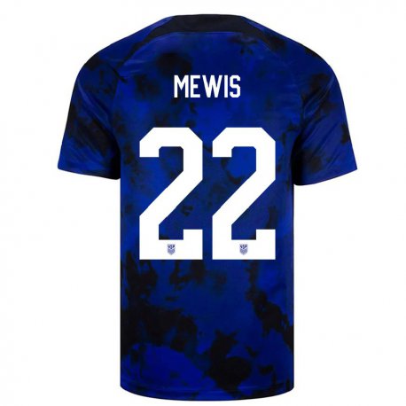 Kandiny Homme Maillot États-unis Kristie Mewis #22 Bleu Royal Tenues Extérieur 22-24 T-shirt