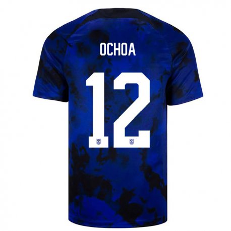 Kandiny Homme Maillot États-unis Emmanuel Ochoa #12 Bleu Royal Tenues Extérieur 22-24 T-shirt