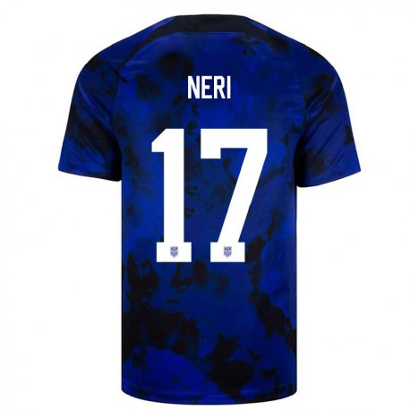 Kandiny Homme Maillot États-unis Rodrigo Neri #17 Bleu Royal Tenues Extérieur 22-24 T-shirt