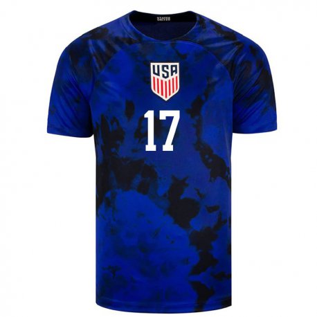 Kandiny Homme Maillot États-unis Rodrigo Neri #17 Bleu Royal Tenues Extérieur 22-24 T-shirt