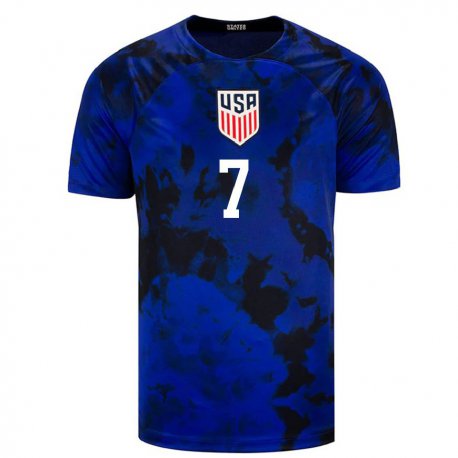 Kandiny Homme Maillot États-unis Brian Romero #7 Bleu Royal Tenues Extérieur 22-24 T-shirt
