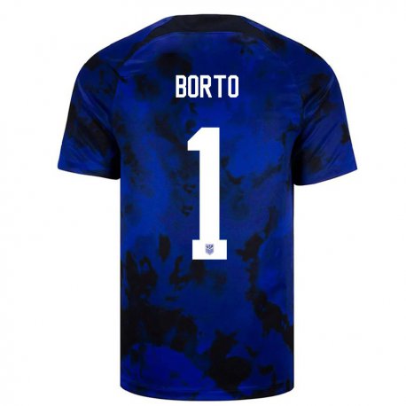 Kandiny Homme Maillot États-unis Alexander Borto #1 Bleu Royal Tenues Extérieur 22-24 T-shirt