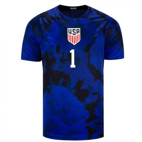 Kandiny Homme Maillot États-unis Chris Brady #1 Bleu Royal Tenues Extérieur 22-24 T-shirt