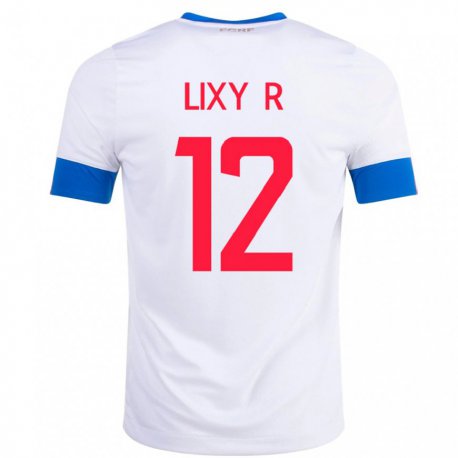 Kandiny Homme Maillot Costa Rica Lixy Rodriguez #12 Blanc Tenues Extérieur 22-24 T-shirt