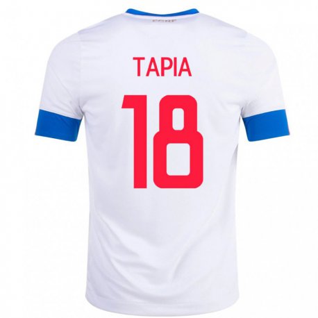 Kandiny Homme Maillot Costa Rica Priscilla Tapia #18 Blanc Tenues Extérieur 22-24 T-shirt