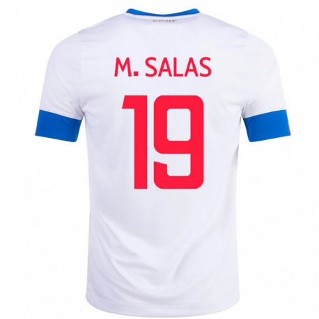 Kandiny Homme Maillot Costa Rica Maria Paula Salas #19 Blanc Tenues Extérieur 22-24 T-shirt