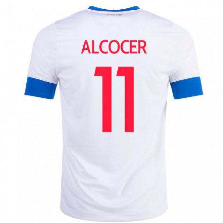 Kandiny Homme Maillot Costa Rica Josimar Alcocer #11 Blanc Tenues Extérieur 22-24 T-shirt