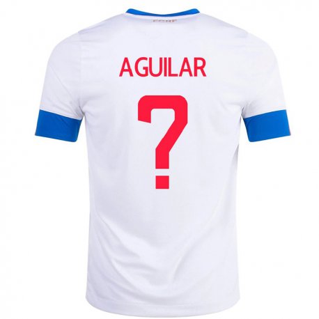 Kandiny Homme Maillot Costa Rica Deylan Aguilar #0 Blanc Tenues Extérieur 22-24 T-shirt