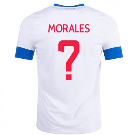 Kandiny Homme Maillot Costa Rica Bryan Morales #0 Blanc Tenues Extérieur 22-24 T-shirt