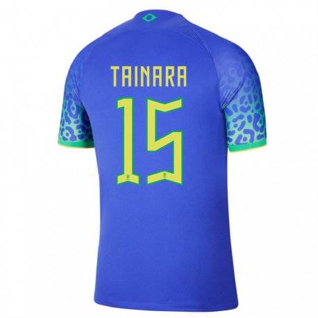 Kandiny Homme Maillot Brésil Tainara #15 Bleu Tenues Extérieur 22-24 T-shirt