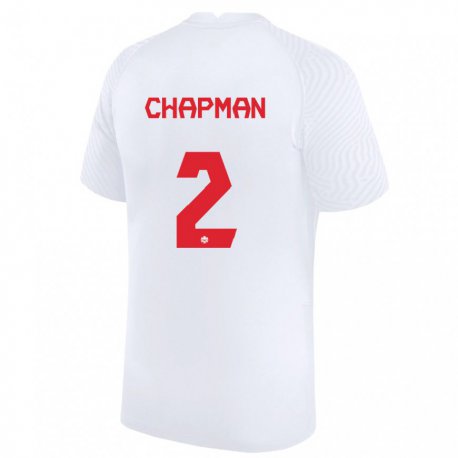 Kandiny Homme Maillot Canada Allysha Chapman #2 Blanc Tenues Extérieur 22-24 T-shirt