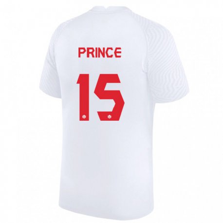 Kandiny Homme Maillot Canada Nichelle Prince #15 Blanc Tenues Extérieur 22-24 T-shirt