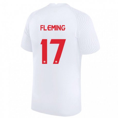 Kandiny Homme Maillot Canada Jessie Fleming #17 Blanc Tenues Extérieur 22-24 T-shirt