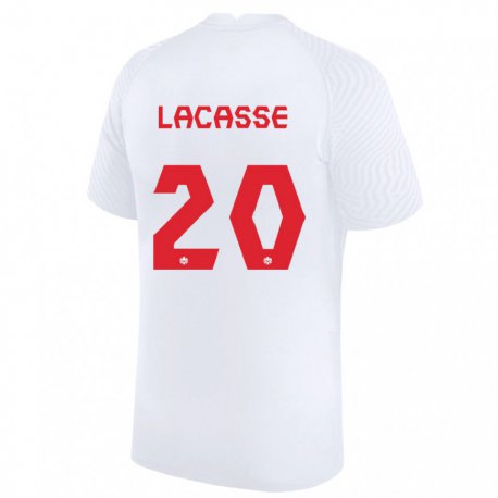 Kandiny Homme Maillot Canada Cloe Lacasse #20 Blanc Tenues Extérieur 22-24 T-shirt
