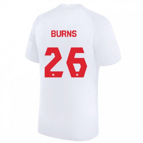 Kandiny Homme Maillot Canada Zoe Burns #26 Blanc Tenues Extérieur 22-24 T-shirt