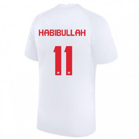 Kandiny Homme Maillot Canada Kamron Habibullah #11 Blanc Tenues Extérieur 22-24 T-shirt