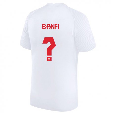 Kandiny Homme Maillot Canada Samuel Banfi #0 Blanc Tenues Extérieur 22-24 T-shirt