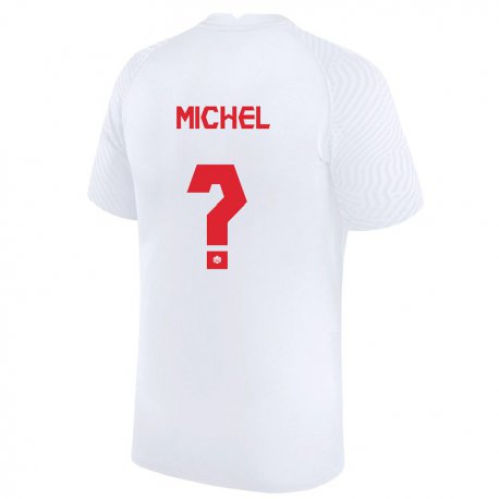 Kandiny Homme Maillot Canada Dieu Merci Michel #0 Blanc Tenues Extérieur 22-24 T-shirt