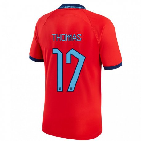 Kandiny Homme Maillot Angleterre Luke Thomas #17 Rouge Tenues Extérieur 22-24 T-shirt