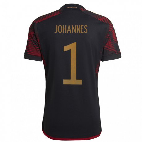 Kandiny Homme Maillot Allemagne Stina Johannes #1 Marron Noir Tenues Extérieur 22-24 T-shirt