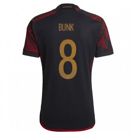 Kandiny Homme Maillot Allemagne Daniel Bunk #8 Marron Noir Tenues Extérieur 22-24 T-shirt