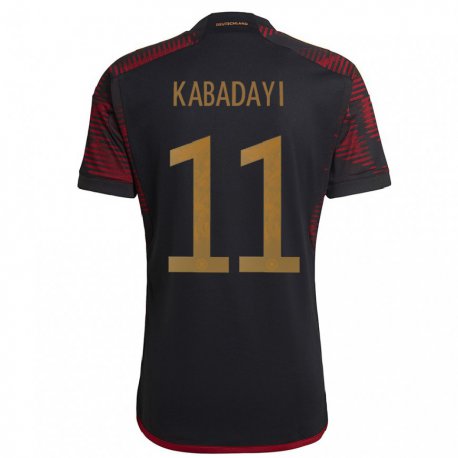 Kandiny Homme Maillot Allemagne Yusuf Kabadayi #11 Marron Noir Tenues Extérieur 22-24 T-shirt