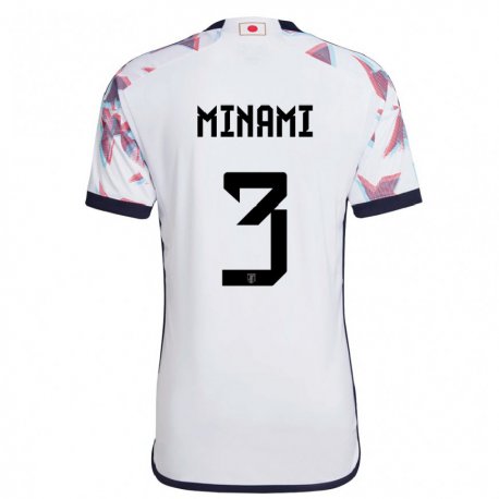Kandiny Homme Maillot Japon Moeka Minami #3 Blanc Tenues Extérieur 22-24 T-shirt