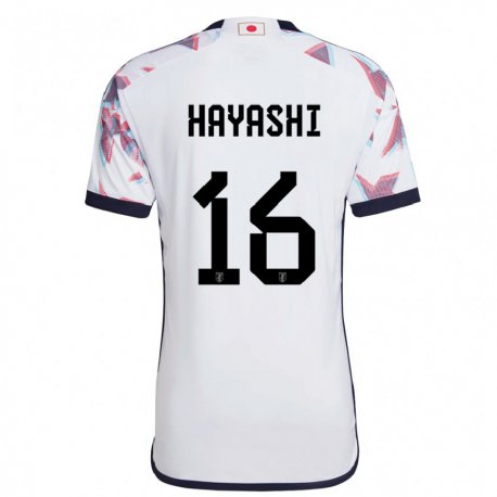 Kandiny Homme Maillot Japon Honoka Hayashi #16 Blanc Tenues Extérieur 22-24 T-shirt
