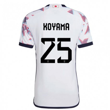 Kandiny Homme Maillot Japon Shinomi Koyama #25 Blanc Tenues Extérieur 22-24 T-shirt