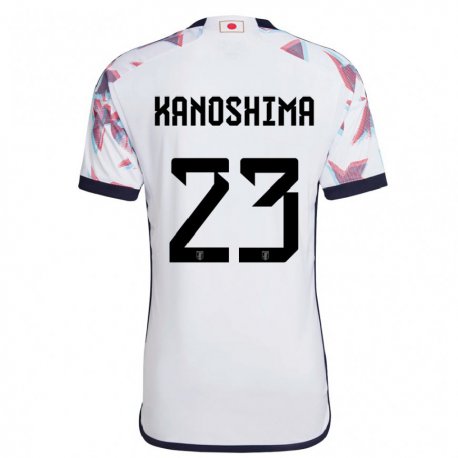 Kandiny Homme Maillot Japon Yu Kanoshima #23 Blanc Tenues Extérieur 22-24 T-shirt