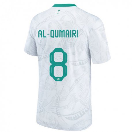 Kandiny Femme Maillot Arabie Saoudite Nawaf Al Qumairi #8 Blanc Tenues Domicile 22-24 T-shirt