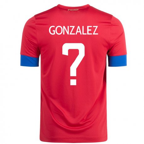 Kandiny Femme Maillot Costa Rica Ariel Gonzalez #0 Rouge Tenues Domicile 22-24 T-shirt