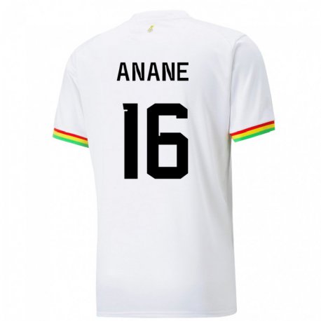 Kandiny Femme Maillot Ghana Vincent Anane #16 Blanc Tenues Domicile 22-24 T-shirt