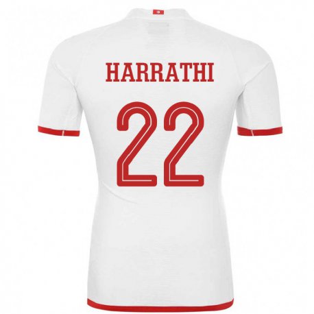 Kandiny Femme Maillot Tunisie Najla Harrathi #22 Blanc Tenues Extérieur 22-24 T-shirt