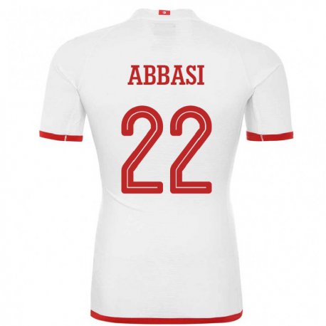 Kandiny Femme Maillot Tunisie Bechir Abbasi #22 Blanc Tenues Extérieur 22-24 T-shirt