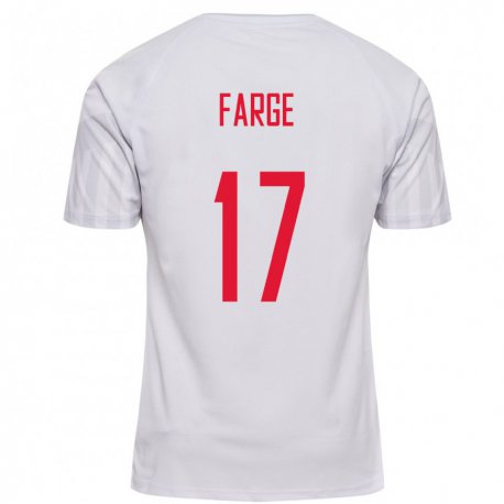 Kandiny Femme Maillot Danemark Emma Farge #17 Blanc Tenues Extérieur 22-24 T-shirt