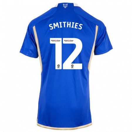 Kandiny Enfant Maillot Alex Smithies #12 Bleu Tenues Domicile 2023/24 T-Shirt