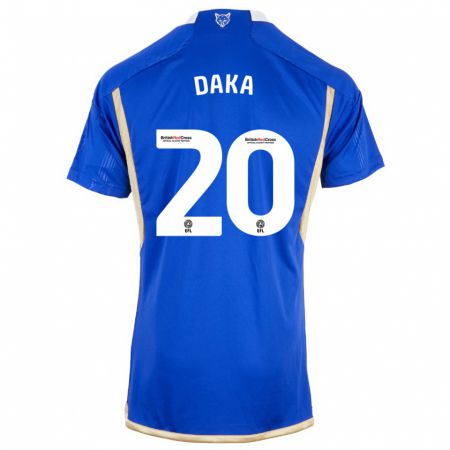 Kandiny Enfant Maillot Patson Daka #20 Bleu Tenues Domicile 2023/24 T-Shirt