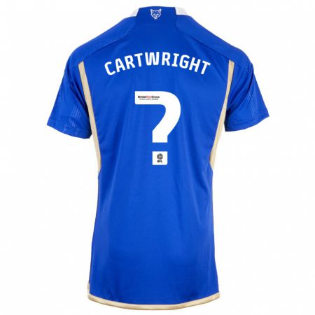 Kandiny Enfant Maillot Henry Cartwright #0 Bleu Tenues Domicile 2023/24 T-Shirt
