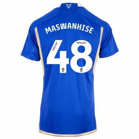 Kandiny Enfant Maillot Tawanda Maswanhise #48 Bleu Tenues Domicile 2023/24 T-Shirt