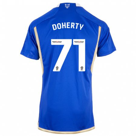 Kandiny Enfant Maillot Arlo Doherty #71 Bleu Tenues Domicile 2023/24 T-Shirt