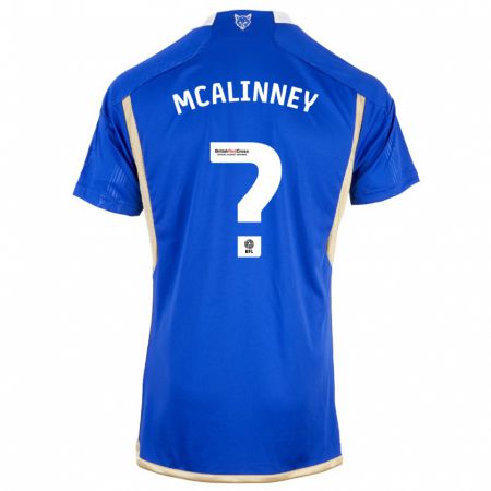 Kandiny Enfant Maillot Liam Mcalinney #0 Bleu Tenues Domicile 2023/24 T-Shirt