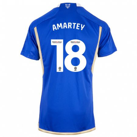 Kandiny Enfant Maillot Daniel Amartey #18 Bleu Tenues Domicile 2023/24 T-Shirt