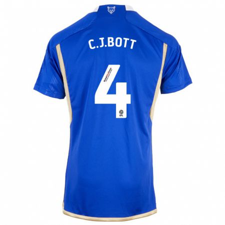 Kandiny Enfant Maillot C. J. Bott #4 Bleu Tenues Domicile 2023/24 T-Shirt