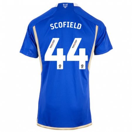 Kandiny Enfant Maillot Connie Scofield #44 Bleu Tenues Domicile 2023/24 T-Shirt